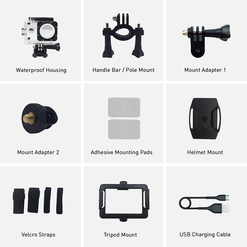 AC10 Action Cam mounting accessories