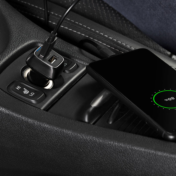 In-car charger for smartphones