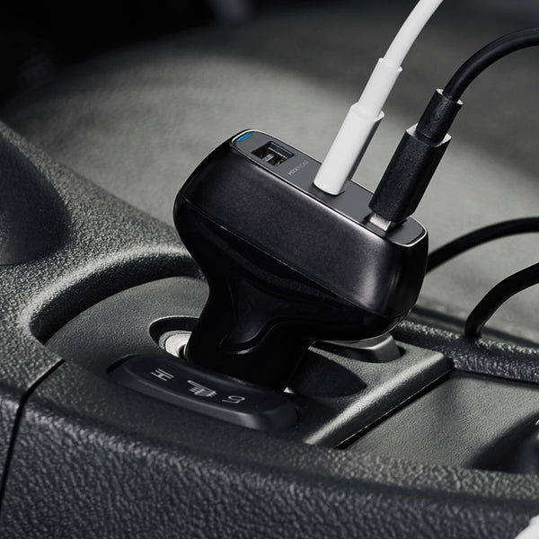 Car charger for smartphones, tablets and sat navs
