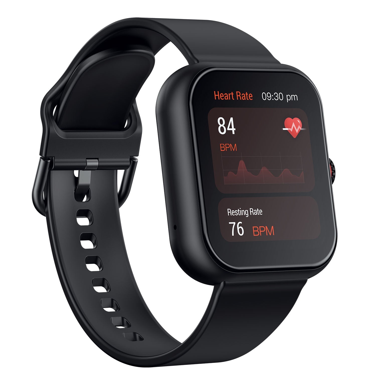 S1 zinc Smart watch showing heart rate monitor