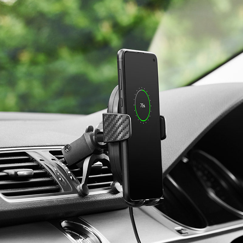 Wireless charging vent mount